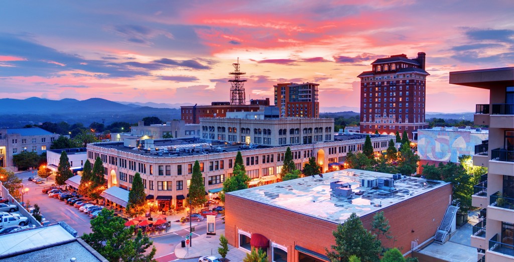 downtown-asheville-skyline pano - Venture Asheville